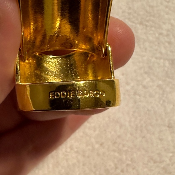 Eddie Borgo Yellow Gold Hinged Ring SZ 9 - Picture 2 of 5